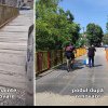 Primăria Huși a reparat podul de pe strada „Frunzelor”. Localnicii speră să țină mai mult decât dățile trecute!