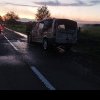Un microbuz a luat foc în timp ce circula între Horodnic de Jos și Gălănești (FOTO)