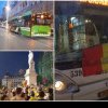 Suporterii români sărbătoresc în București calificarea României în optimile EURO 2024: Traficul este blocat la Universitate, autobuzele poartă tricolor