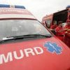 Un TIR din Serbia încărcat cu alimente s-a răsturnat într-o râpă din Argeș și a luat foc