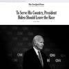 The New York Times: Pentru a-și sluji țara, președintele Biden ar trebui să iasă din cursa prezidențială