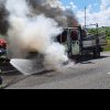 Autofurgonetă mistuită de flăcări, într-o localitate din Mureș!