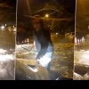 Haos total în București după furtună. Un șofer și-a continuat drumul prin inundații, deși a fost avertizat de un bărbat ce ținea un târnăcop în mână