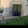 Incendiu pe DN 1: Un TIR încărcat cu băuturi răcoritoare a luat foc