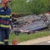 Mașină răsturnată în râul Bistrița. O femeie a ajuns de urgență la spital