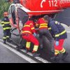 Un TIR s-a răsturnat pe DN 6, în localitatea Cornea, Caraș Severin. Șoferul, dus la spital cu un elicopter SMURD