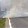 Incendiu pe 50 de hectare, în apropiere de DN 1. Circulaţie îngreunată între Ploieşti şi Braşov din cauza fumului dens