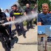REPORTAJ Lacrimogene de campanie în Mihăilești, Giurgiu: polițiști înarmați și jandarmi au venit să oprească un protest contra primarului