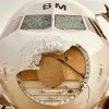 Un avion a fost serios avariat după ce a fost lovit de o furtună cu grindină
