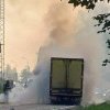FOTO Un TIR a luat foc pe DN 1. Trafic blocat la ieșirea din Brașov spre Predeal