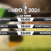 Euro-2024: Se încheie etapa a doua a fazei grupelor. Programul zilei de sâmbătă