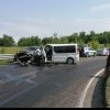 Accident grav în Timiș, după ce un microbuz a intrat pe contrasens. Mai mulți răniți, două victime încarcerate (foto)