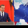 (video) Medvedev i-a felicitat pe ruși de Ziua Națională, cu o hartă a Rusiei care include Ucraina, inclusiv Kievul