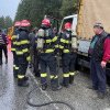 Intervenție a pompierilor militari din Câmpeni și a SVSU Arieșeni, pentru stingerea unui incendiu izbucnit la un camion