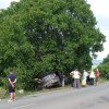 FOTO – Accident în Budacu de Sus: O persoană a rămas încarcerată într-un SUV