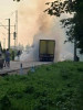 Un TIR care transporta băuturi răcoritoare a luat foc pe DN 1