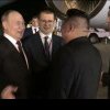VIDEO Imagini difuzate de Kremlin: Putin aterizează în Coreea de Nord și este primit regește de Kim Jong-Un