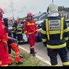 FOTO: Accident în Alba Iulia, în zona Gării. O persoană a fost rănită. Au intervenit pompierii