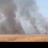Incendiu la Șimand: arde lanul de grâu