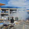 Explozie violenta urmata de incendiu la un magazin de bricolaj! A fost activat Planul Rosu de Interventie (VIDEO)