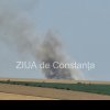 Judetul Constanta: Incendiu pe camp, intre Castelu si Medgidia! (FOTO+VIDEO)