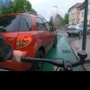 Biciclist în Cluj? Doar dacă nu-ți mai place viața! /Un biciclist a filmat cum era să fie spulberat de mai multe ori VIDEO