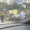 Cluj: Accident la intrare în Livada! O femeie a fost transportată la spital după ce o mașină a ajuns în șanț - FOTO