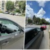 Jaf în plină zi în Cluj-Napoca! Un șofer s-a trezit cu geamul mașinii complet distrus și fără telefon mobil - FOTO