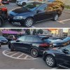 Se caută un șofer a cărui mașină a blocat singură parcarea din centrul Clujului și apoi s-a ”parcat” în altă mașină: ”Hai și trage frâna”- FOTO