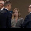 Imagini hilare cu Georgia Meloni strâmbându-se la Summit-ul NATO din cauza lui Biden. Videoclipul a devenit viral