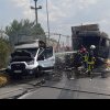 Incendiu masiv la granița României după impactul violent între 3 TIR-uri. Autoritățile au intervenit de urgență