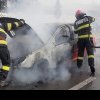 Incident dramatic pe DN 5C: O mașină a ars complet din cauza unui scurtcircuit