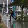 Efectele furtunii din București și Ilfov: Zeci de copaci căzuți, un stâlp căzut și o schelă prăbușită