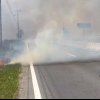 Incendiu puternic de vegetație în Popești Leordeni. Mașina pompierilor și o casă, afectate din cauza rafalelor de vânt. S-a emis RO Alert