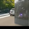 (video) Pedepsit instant: Un șofer tupeist a virat cu BMW-ul peste linia dublă pe o stradă din capitală și s-a întâlnit cu poliția