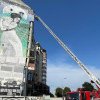 Intervenție a pompierilor militari din Alba Iulia pe strada Ardealului, după ce mai multe elemente de construcție stau sa cada
