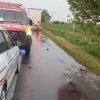 Impact nimicitor între două camioane în Maramureș. Trafic blocat