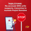 Nu accesați SMS-urile suspecte, transmise în numele Poștei Române, este o ÎNȘELĂTORIE 