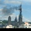 VIDEO A luat foc turnul catedralei din Rouen, înalt de 151 de metri