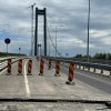 VIDEO La doar un an de la inaugurare, podul de la Brăila intră în renovări. Asfaltul e distrus