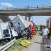 Accident înfiorător pe A1 București – Pitești, la Petrești! Trei persoane au murit după impactul dintre un TIR și o autoutilitară. Alte patru persoane rănite au fost transportate la spital