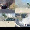 Știri Constanta: Incendiu la un autovehicul intre localitatile Ovidiu si Constanta (GALERIE FOTO+VIDEO)
