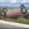 ACCIDENT pe DJ107 I în direcția de mers Aiud- Râmeț: Un bărbat a pierdut controlul autoturismului și s-a răsturnat în afara părții carosabile