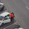 VIDEO Scandal în trafic în cartierul clujean Mănăștur. Implicați: un biciclist și un șofer, despre care se spune că ar fi colonel/ Informație neoficială